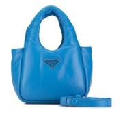 Prada Vintage Pre-owned Laeder handvskor Blue, Dam