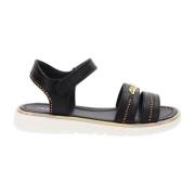 Paciotti Faux Leather Sandals for Women Black, Dam