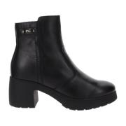 Nerogiardini Eleganta Läder Ankelboots Black, Dam