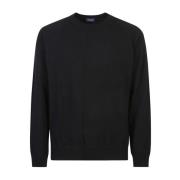 Drumohr Svart Sweatshirt Aw24 Black, Herr