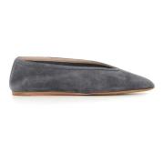 Le Monde Beryl Antracit Mocka Ballerina Platta Skor Gray, Dam