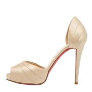 Christian Louboutin Pre-owned Pre-owned Satin klackskor Yellow, Dam