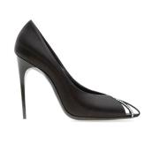 Saint Laurent Klassiska Svarta Läderpumps Black, Dam