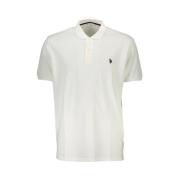 U.s. Polo Assn. Stiligt vitt broderat polo för män White, Herr