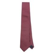 Corneliani Lyxigt Sidenslips, Italiensk Designkod Red, Herr