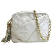 Chanel Vintage Pre-owned Laeder chanel-vskor White, Dam