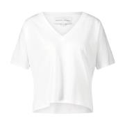 Loulou Studio Klassisk V-ringad T-shirt White, Dam