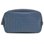 Bottega Veneta Vintage Pre-owned Laeder necessrer Blue, Dam