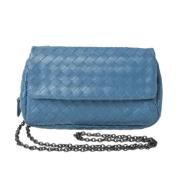 Bottega Veneta Vintage Pre-owned Laeder axelremsvskor Blue, Dam