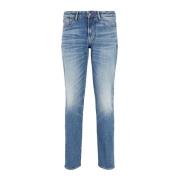 Emporio Armani Slim Fit Denim Jeans Låg Midja Blue, Herr