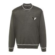 Emporio Armani Round-neck Knitwear Gray, Herr