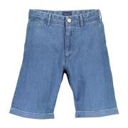 Gant Ljusblå Bomull Denim Shorts för Män Blue, Herr