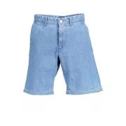 Gant Ljusblå Bomull Bermuda Jeans Blue, Herr