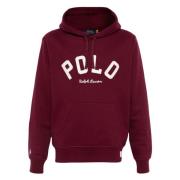 Polo Ralph Lauren Röd Logohuvtröja Fleecefodrad Red, Herr