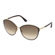 Tom Ford Penelope Solglasögon Havana Gold/Brown Amber Yellow, Dam