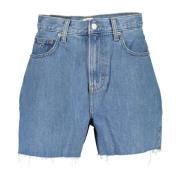 Tommy Hilfiger Denim Hot Pant Fransad Shorts Blue, Dam