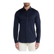 Armani Exchange Slim Fit Skjorta - Blå, Långärmad Blue, Herr