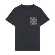 Lyle & Scott Blommig ficka T-shirt Gray, Herr