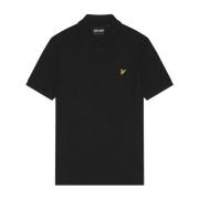 Lyle & Scott Grid Polo Shirt Black, Herr