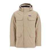 Patagonia Nylon Parka med Thermogreen Isolering Beige, Herr