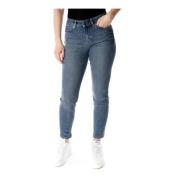 Drykorn Cropped Skinny Fit Mid Waist Jeans Blue, Dam