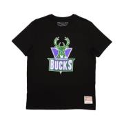 Mitchell & Ness NBA Team Logo Tee - Bucks Black, Herr