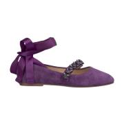 ALMA EN PENA Ballerina med rosett Purple, Dam