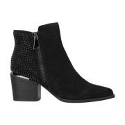 ALMA EN PENA Glitter Zip Ankelboots Black, Dam