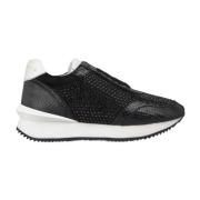 Alma EN Pena Skinande läderplattformsneakers Black, Dam