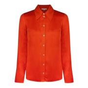 Patrizia Pepe Orange Slim Fit Skjorta Orange, Dam