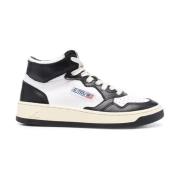 Autry Medalist Mid Bicolor Läder High Top Sneakers Black, Dam