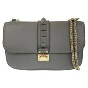 Valentino Vintage Pre-owned Laeder crossbodyvskor Gray, Dam