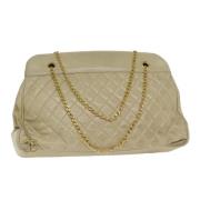 Chanel Vintage Pre-owned Laeder chanel-vskor Beige, Dam