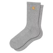 Carhartt Wip Chase Socks Grå Heather Guld Gray, Herr