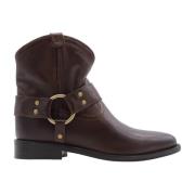 Bronx Stiliga Ankelboots med Bobbel Detalj Brown, Dam