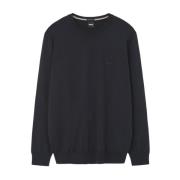 Boss Svarta Sweaters med Broderad Logotyp Black, Herr