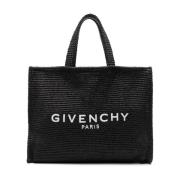 Givenchy Raffia Toteväska G-Tote Linje Black, Dam