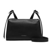 Coccinelle Svart Crossbody Väska Metall Detaljer Black, Dam