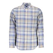 Gant Blå Långärmad Skjorta Button Down Multicolor, Herr