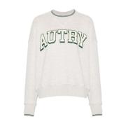 Autry Grön Vit Sweatshirt Tröjor Stickat White, Dam