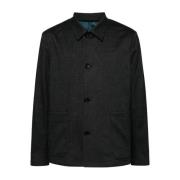 PS By Paul Smith Svarta Jackor med Spridkrage Black, Herr