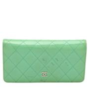 Chanel Vintage Pre-owned Laeder plnbcker Green, Dam