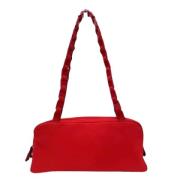 Salvatore Ferragamo Pre-owned Pre-owned Canvas axelremsvskor Red, Dam