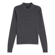 Pinko Elegant Långärmad Polotröja Gray, Dam