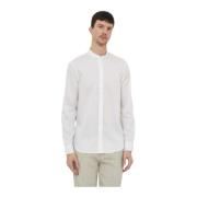 Armani Exchange Mao Krage Skjorta - Blancs White, Herr