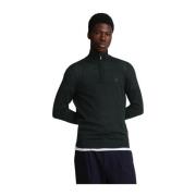 Lyle & Scott Eagle Merino Quarter Zip Jumper Black, Herr