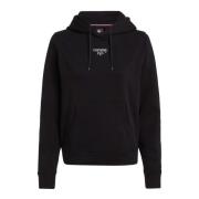 Tommy Jeans Essential Logo Hoodie Svart Black, Dam