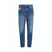 Tommy Jeans Avslappnade Tapered Jeans Blue, Herr