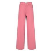 Essentiel Antwerp Rosa Straight Byxor Pink, Dam