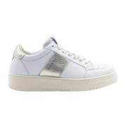 Saint Sneakers Vit Guld Läder High Top Sneakers White, Dam